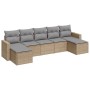 Set sofás de jardín 7 piezas y cojines ratán sintético beige de , Conjuntos de jardín - Ref: Foro24-3219329, Precio: 387,83 €...