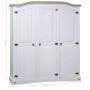 Armario madera de pino Mexicano estilo Corona blanco 3 puertas de vidaXL, Armarios roperos - Ref: Foro24-282622, Precio: 477,...