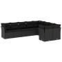 Set de sofás de jardín 8 piezas y cojines ratán sintético negro de , Conjuntos de jardín - Ref: Foro24-3218165, Precio: 563,2...