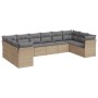 Juego de sofás jardín con cojines beige 10 pzas ratán sintético de , Conjuntos de jardín - Ref: Foro24-3218199, Precio: 621,0...