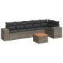 Set de sofás de jardín 7 piezas con cojines ratán PE gris de , Conjuntos de jardín - Ref: Foro24-3225458, Precio: 431,46 €, D...