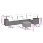 Set de sofás de jardín 7 piezas con cojines ratán PE gris de , Conjuntos de jardín - Ref: Foro24-3225458, Precio: 431,46 €, D...