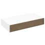 Estante flotante pared con 1 cajón MDF blanco para libros/DVD en Estanterías | Comprar online en Foru.es