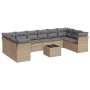 Set de sofás de jardín 11pzas con cojines ratán sintético beige de , Conjuntos de jardín - Ref: Foro24-3218209, Precio: 668,6...