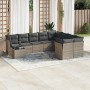 Set de sofás de jardín 10 pzas con cojines ratán sintético gris de , Conjuntos de jardín - Ref: Foro24-3218190, Precio: 570,3...