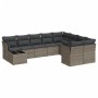 Set de sofás de jardín 10 pzas con cojines ratán sintético gris de , Conjuntos de jardín - Ref: Foro24-3218190, Precio: 570,3...