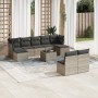Set de sofás de jardín 10 pzas con cojines ratán sintético gris de , Conjuntos de jardín - Ref: Foro24-3218280, Precio: 522,3...