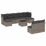 Set de sofás de jardín 10 pzas con cojines ratán sintético gris de , Conjuntos de jardín - Ref: Foro24-3218280, Precio: 522,3...