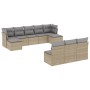 Juego de sofás jardín con cojines beige 10 pzas ratán sintético de , Conjuntos de jardín - Ref: Foro24-3218289, Precio: 559,2...