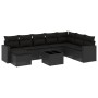 Set de sofás de jardín 8 piezas y cojines ratán sintético negro de , Conjuntos de jardín - Ref: Foro24-3219355, Precio: 543,0...