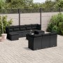 Set de sofás de jardín 11 pzas y cojines ratán sintético negro de , Conjuntos de jardín - Ref: Foro24-3250174, Precio: 691,77...