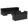 Set de sofás de jardín 11 pzas y cojines ratán sintético negro de , Conjuntos de jardín - Ref: Foro24-3250174, Precio: 691,77...