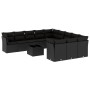 Set de sofás de jardín 12 piezas cojines ratán sintético negro de , Conjuntos de jardín - Ref: Foro24-3250254, Precio: 798,53...
