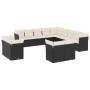 Set de sofás de jardín y cojines 13 pzas ratán sintético negro de , Conjuntos de jardín - Ref: Foro24-3250385, Precio: 862,04...
