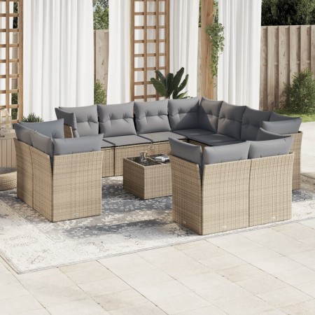 Set de sofás de jardín 12 pzas y cojines ratán sintético marrón de , Conjuntos de jardín - Ref: Foro24-3250358, Precio: 872,7...