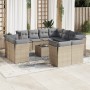 Set de sofás de jardín 12 pzas y cojines ratán sintético marrón de , Conjuntos de jardín - Ref: Foro24-3250358, Precio: 872,7...