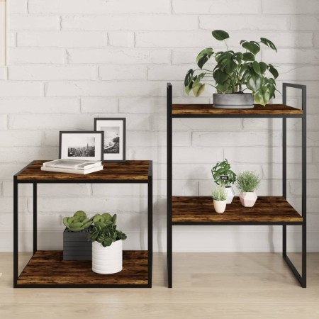 Estantes pared 4 uds madera ingeniería roble humo 40x40x1,5 cm de , Estanterías - Ref: Foro24-838213, Precio: 32,91 €, Descue...
