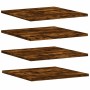 Estantes pared 4 uds madera ingeniería roble humo 40x40x1,5 cm de , Estanterías - Ref: Foro24-838213, Precio: 32,91 €, Descue...
