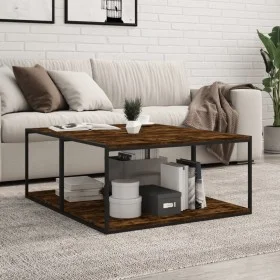 Estantes pared 4 uds madera ingeniería roble humo 80x50x1,5 cm de , Estanterías - Ref: Foro24-838279, Precio: 49,01 €, Descue...