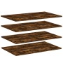 Estantes pared 4 uds madera ingeniería roble humo 80x50x1,5 cm de , Estanterías - Ref: Foro24-838279, Precio: 49,67 €, Descue...