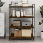 Estantes pared 4 uds madera ingeniería roble humo 80x50x1,5 cm de , Estanterías - Ref: Foro24-838279, Precio: 49,67 €, Descue...