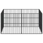 Corralito para perros con 8 paneles acero galvanizado negro de , Casetas para perros - Ref: Foro24-3209553, Precio: 205,11 €,...