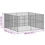 Corralito para perros con 8 paneles acero galvanizado negro de , Casetas para perros - Ref: Foro24-3209553, Precio: 205,11 €,...