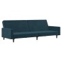 Sofá cama de 2 plazas terciopelo azul de , Sofás - Ref: Foro24-375736, Precio: 266,38 €, Descuento: %