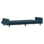 Sofá cama de 2 plazas terciopelo azul de , Sofás - Ref: Foro24-375736, Precio: 266,38 €, Descuento: %