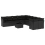 Set de sofás de jardín 11 pzas y cojines ratán sintético negro de , Conjuntos de jardín - Ref: Foro24-3218245, Precio: 677,94...