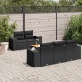 Set de sofás de jardín 6 piezas y cojines ratán sintético negro de , Conjuntos de jardín - Ref: Foro24-3225327, Precio: 475,8...