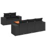 Set de sofás de jardín 6 piezas y cojines ratán sintético negro de , Conjuntos de jardín - Ref: Foro24-3225327, Precio: 475,8...