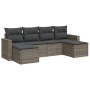 Set de muebles de jardín 6 pzas y cojines ratán sintético gris de , Conjuntos de jardín - Ref: Foro24-3219310, Precio: 325,59...