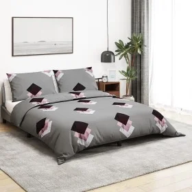Juego de funda nórdica algodón gris 260x220 cm de , Fundas de nórdico - Ref: Foro24-136476, Precio: 27,16 €, Descuento: %