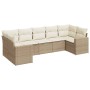 Set sofás de jardín 7 piezas y cojines ratán sintético beige de , Conjuntos de jardín - Ref: Foro24-3219378, Precio: 487,50 €...