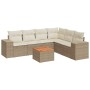 Set sofás de jardín 7 piezas y cojines ratán sintético beige de , Conjuntos de jardín - Ref: Foro24-3225463, Precio: 463,76 €...