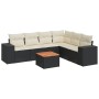 Set de comedor de jardín 7 pzas y cojines ratán sintético negro de , Conjuntos de jardín - Ref: Foro24-3225461, Precio: 392,7...
