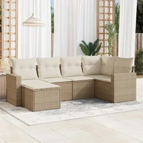 Juego de sofás jardín con cojines 6 pzas ratán sintético beige de , Conjuntos de jardín - Ref: Foro24-3219248, Precio: 421,41...