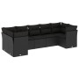 Set de comedor de jardín 7 pzas y cojines ratán sintético negro de , Conjuntos de jardín - Ref: Foro24-3218115, Precio: 468,7...