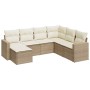 Set sofás de jardín 7 piezas y cojines ratán sintético beige de , Conjuntos de jardín - Ref: Foro24-3219288, Precio: 449,55 €...