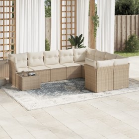 Juego de sofás jardín con cojines beige 10 pzas ratán sintético de , Conjuntos de jardín - Ref: Foro24-3218188, Precio: 646,3...