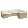Juego de sofás jardín con cojines beige 10 pzas ratán sintético de , Conjuntos de jardín - Ref: Foro24-3218188, Precio: 646,3...