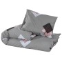 Juego de funda nórdica algodón gris 140x200 cm de , Fundas de nórdico - Ref: Foro24-136462, Precio: 20,84 €, Descuento: %