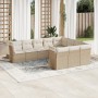 Juego de sofás jardín con cojines beige 10 pzas ratán sintético de , Conjuntos de jardín - Ref: Foro24-3218218, Precio: 645,8...