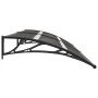 Marquesina de puerta PC negro 240x75 cm de vidaXL, Toldos - Ref: Foro24-144826, Precio: 76,79 €, Descuento: %
