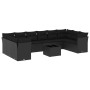 Set de sofás de jardín 11 pzas y cojines ratán sintético negro de , Conjuntos de jardín - Ref: Foro24-3218205, Precio: 677,94...