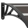 Marquesina de puerta PC negro 240x75 cm de vidaXL, Toldos - Ref: Foro24-144826, Precio: 76,79 €, Descuento: %