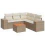 Juego de sofás jardín con cojines 6 pzas ratán sintético beige de , Conjuntos de jardín - Ref: Foro24-3225442, Precio: 414,07...