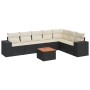Set de sofás de jardín 8 piezas y cojines ratán sintético negro de , Conjuntos de jardín - Ref: Foro24-3225475, Precio: 446,8...