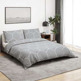 Juego de funda nórdica algodón gris 200x200 cm de , Fundas de nórdico - Ref: Foro24-136448, Precio: 29,96 €, Descuento: %